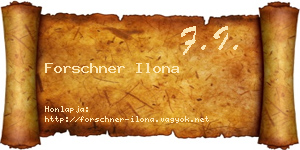 Forschner Ilona névjegykártya
